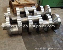 100% steel forgings forged disc forged tube forged cylinder forged rings forged block forgd shafts craneshaft gear ring