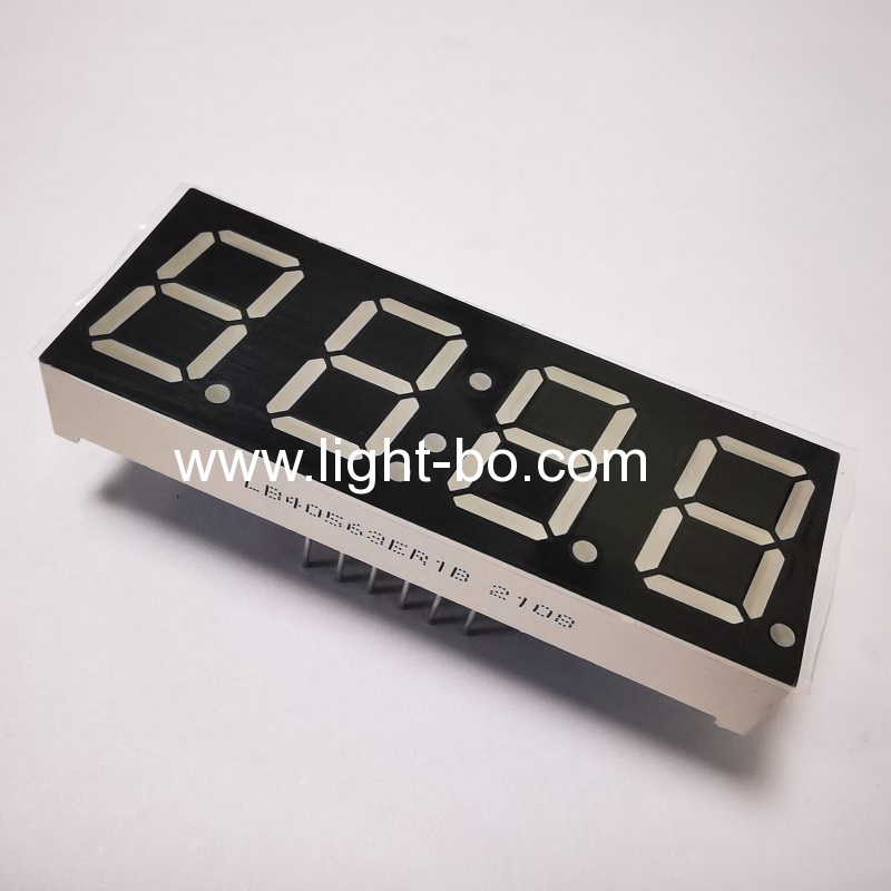 Affichage d'horloge à LED rouge super brillant de 0,56" à 4 chiffres et 7 segments, cathode commune pour minuterie numérique