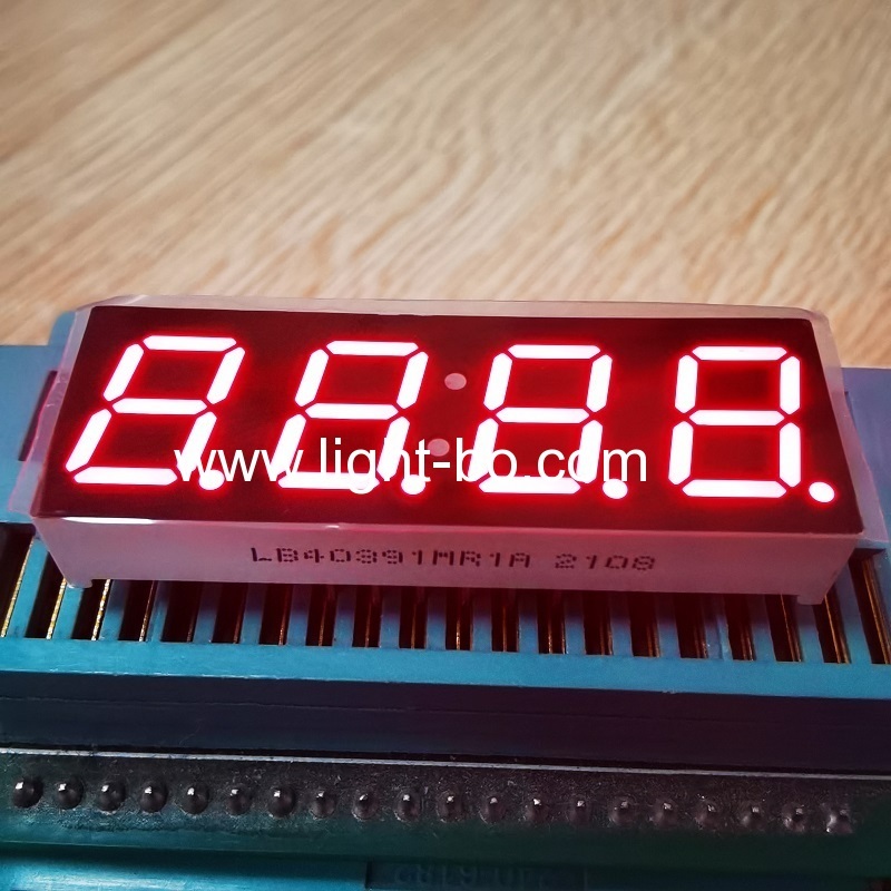 superhelles rotes 0,39 "4-stelliges 7-Segment-LED-Display gemeinsame Anode für Ladebrücken-Controller