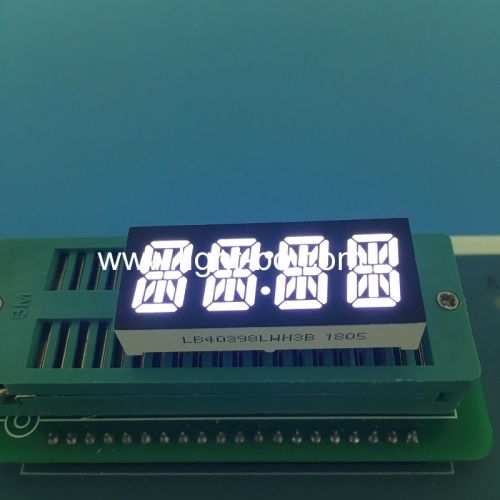 display de relógio led alfanumérico branco ultra brilhante de 0,4 polegadas de 4 dígitos e 14 segmentos para temporizador de micro-ondas