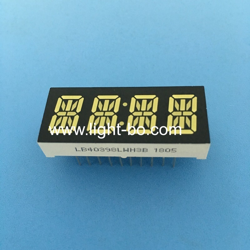 display a led alfanumerico ultra luminoso bianco da 0,4 pollici a 4 cifre a 14 segmenti per timer a microonde