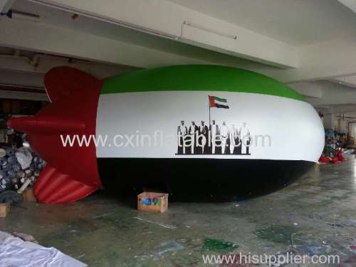 Custom logo inflatable PVC airship helium blimp for advertising K7023