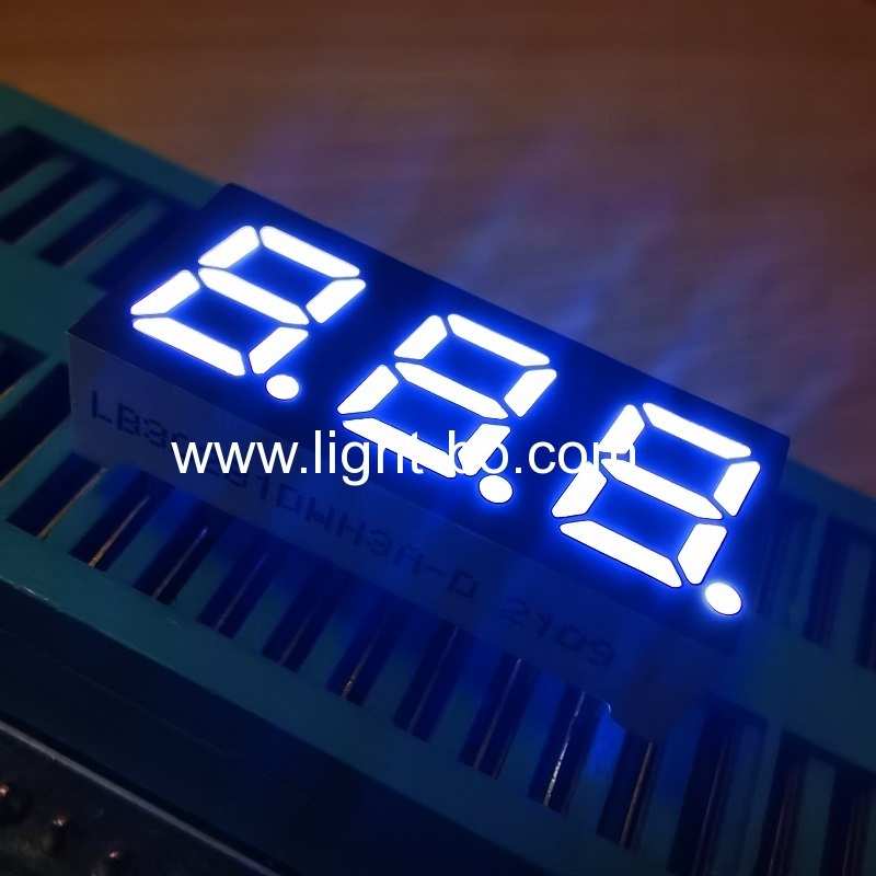 Ultra white 0,28 polegada triplo dígito 7 segmentos display led catodo comum para máquina de café