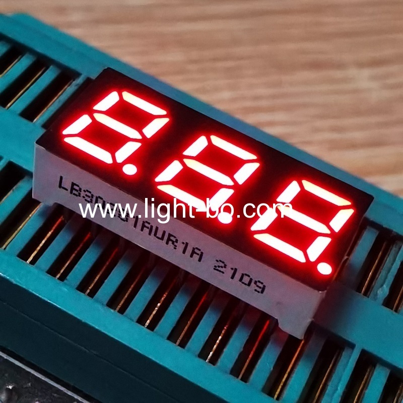 Ánodo común de pantalla LED de 7 segmentos de 7 mm (0,28 ") de color rojo ultrabrillante para controlador de temperatura