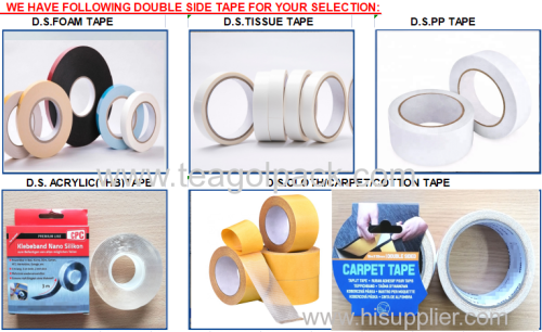 48mmx25M Double Sided PP/OPP Tape White