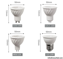 6W COB AC85-260V GU10 GU5.3 DC12V MR16 Led Bulbs 3000K 4000K 6000K