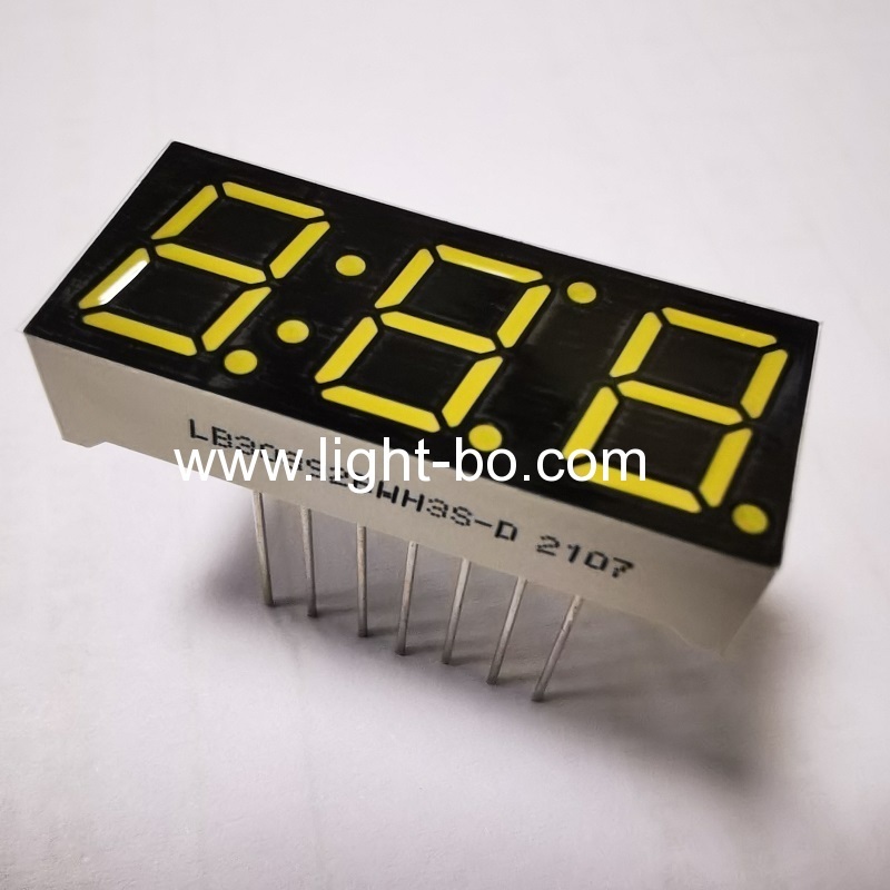 Long lead pin Ultra white triple digit 0.39" led clock display for washing machine