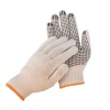 7 gauge bleached cotton glove inners work gloves with pvc dots