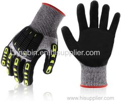 Oilfield Oil&Gas Petroleum Industrial Use TPR Cut Resistance Gloves