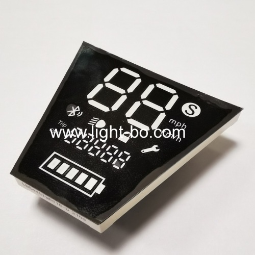 Customized White/Red/Yellow 7 Segment LED Display Module for Electric Motorcycle Vehicle