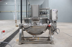 Fully automatic stainless steel steam jacketed kettle with stir for food processing