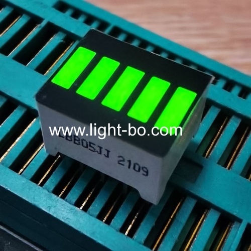 12.7x10.1mm barra de luz Super brillante LED verde de 5 segmentos