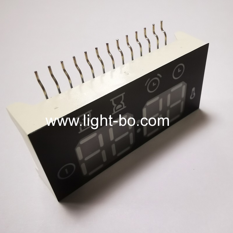 Ultra white 4 dígitos 7 segmentos LED display anodo comum para controlador de forno