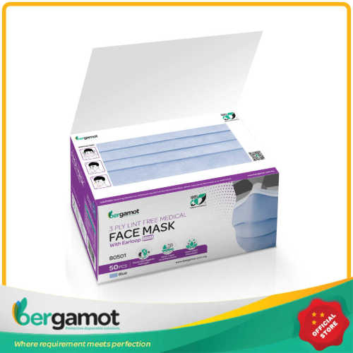 3Ply Lint Free Medical Face Mask (earloop)