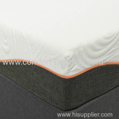 Konfurt Memory Foam Mattress non slip bottom fabric Removable Cover with Zipper with Sofa Cloth with Pipping design