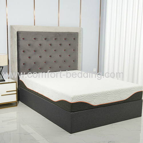Konfurt Memory Foam Mattress non slip bottom fabric Removable Cover with Zipper with Sofa Cloth with Pipping design
