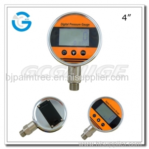 Precision Digital Pressure Gauges 4 Inch Stainless Steel with Bottom Connection