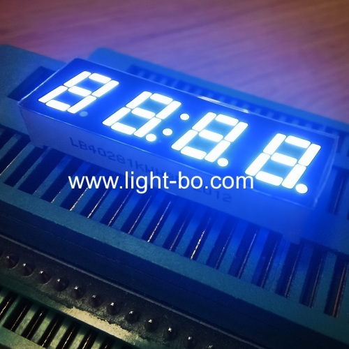 ultraweiße 4-stellige 0,28 "7-Segment-LED-Uhranzeige gemeinsame Kathode für Instrumententafel