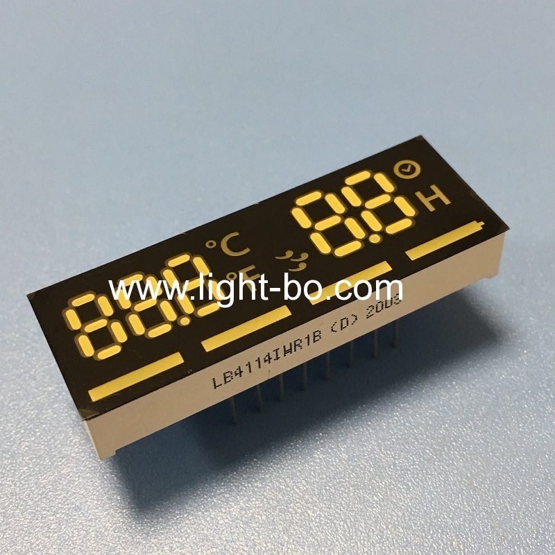 ultraweiße / ultrarote 7-Segment-LED-Anzeige gemeinsame Anode für Temperatur- / Timer- / Batteriestandsanzeige