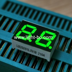 High brightness yellow green 7 segment led display 2 digit 0.28