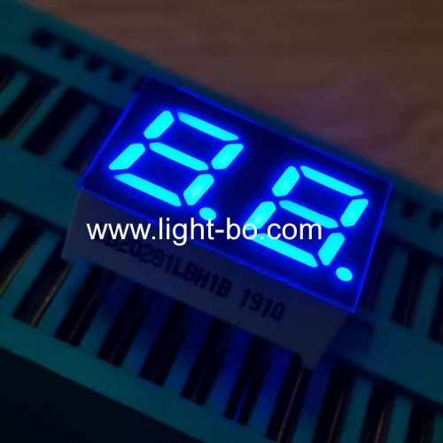 ultrahelles blaues 2-stelliges 0,28-Zoll-7-Segment-LED-Display mit gemeinsamer Kathode für Haushaltsgeräte