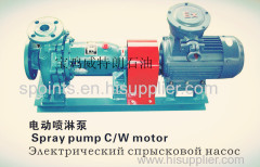Spray pump used for cooling the mud pump and lubrication system
