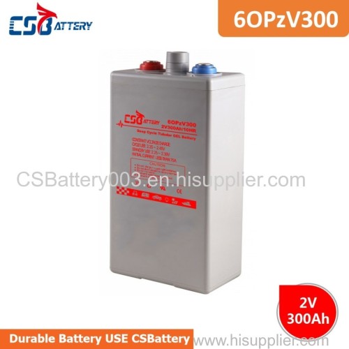 CSBattery 2V 300Ah valve-control-seal gel OPzV Battery for Automotive-Vehicle/Truck/Car/Power-Station/Fire/Security-Syst