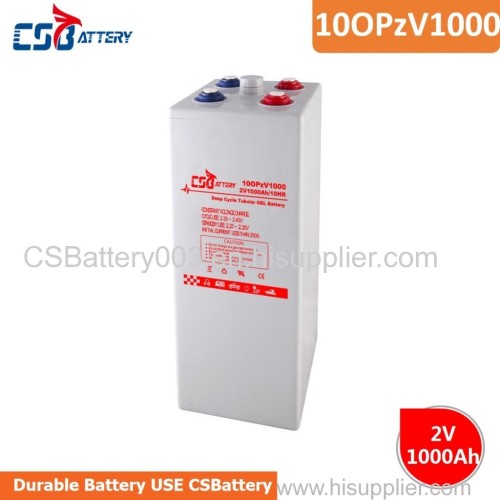 CSBattery 2V 1000Ah backup-energy Tubular gel OPzV Battery for Electric-vehicle/Fireproof-power-supply/backup-power-supp