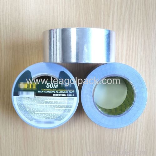 50mmx50M Aluminum Foil Adhesive Tape Silver