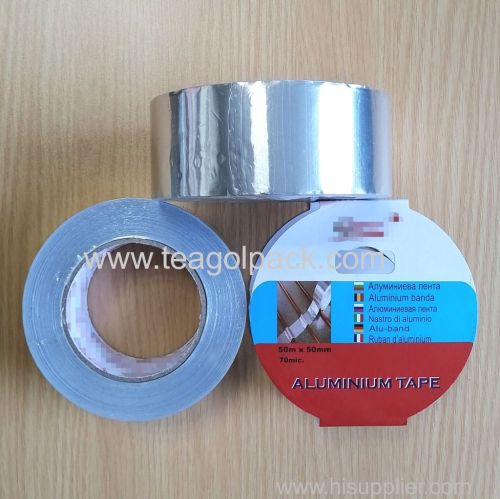 50mmx50mx70mic Aluminum Foil Adhesive Tape Silver