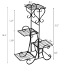 Stylish Metal Wire Decorative Indoor/Outdoor Garden Multi Tiers Flower Plant Holder Display Rack