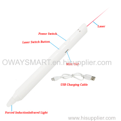 Rechargable Infrared pen IR pen for interactive whiteboard Chinese factory supply low cost red laser light