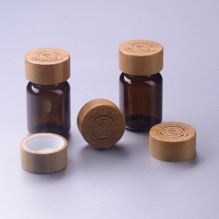 38/400 bamboo cap eco-frienldy packaging wooden lid for bottles child proof cap