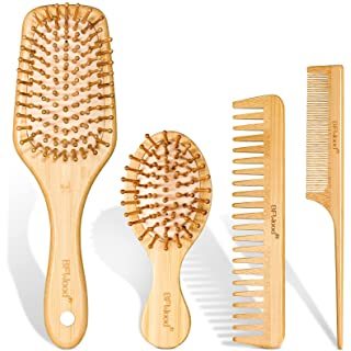 Bamboo Hair Brush and Comb Set