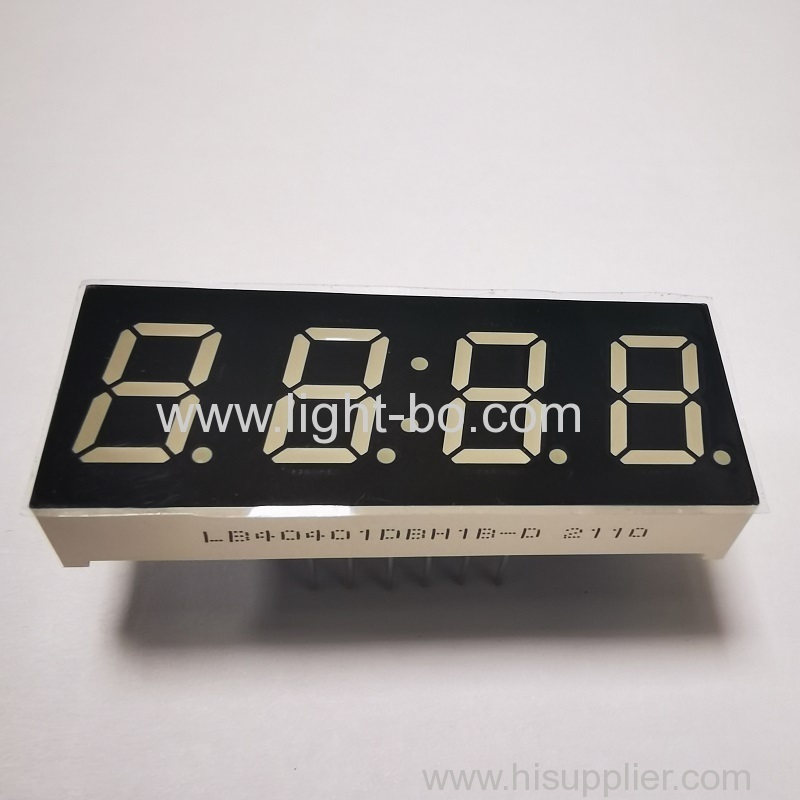 Ultrablaue 7-Segment-LED-Uhranzeige 4 Ziffern 0,4 Zoll gemeinsame Kathode für digitalen Timer
