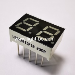 Super bright red 2-Digit 7mm (0.28inch) 7 segment LED Dispaly common anode for Instrument Panel