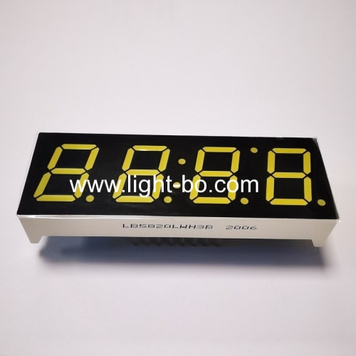 Ultra bright white 4 digit 7 segment led clock display 0.56 common cathode for microwave oven control