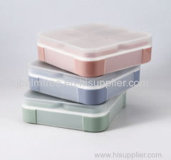 Plastic Square Ultra-thin Bento Box with Lid