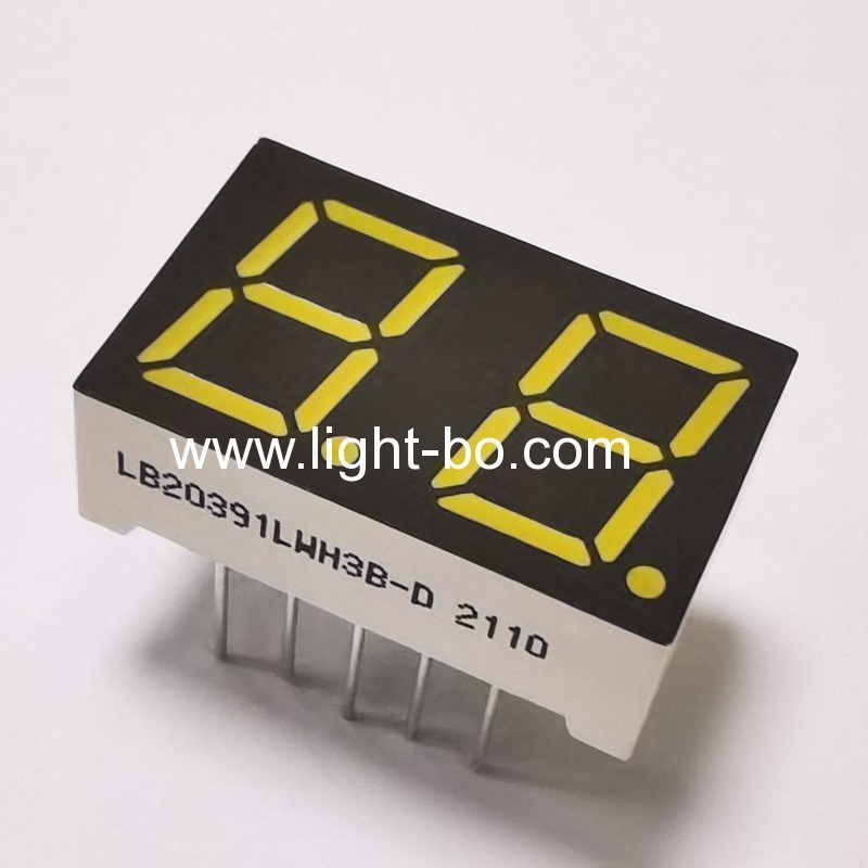 ultraweiße zweistellige 10mm 7-Segment-LED-Anzeige gemeinsame Kathode für Instrumententafel