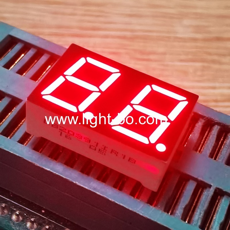 cátodo comum super vermelho display de LED de 2 dígitos com 7 segmentos e 0,39 polegadas para indicador de temperatura