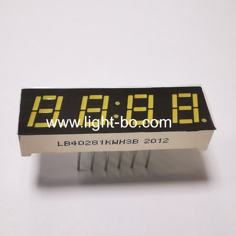 ultra luminoso bianco 7mm 4 cifre 7 segmenti led display catodo comune per timer digitale