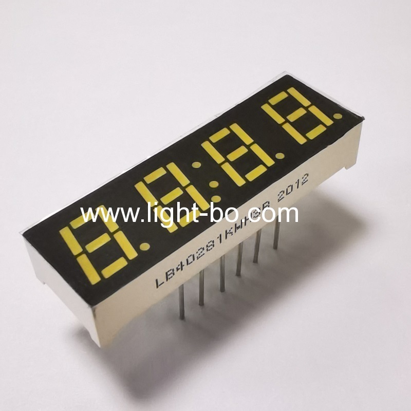ultrahelles Weiß 7mm 4 Ziffern 7 Segmente LED-Anzeige gemeinsame Kathode für digitalen Timer