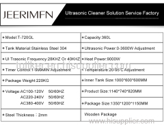 Tullker 360L 264L 100L 50L Industrial Ultrasonic Cleaner Circuit Printhead DPF Block Parts Engine Cleaning Machine