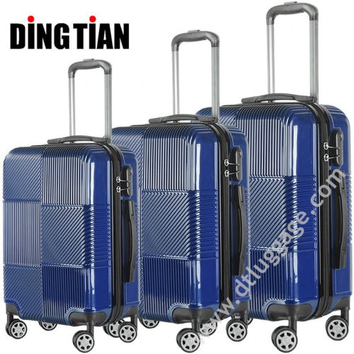 China Factory Lightweight 20 inch Rose Gold ABS Trolley Travelling Luggage Bags with 360 Degree Universal Spinner 4 Whee