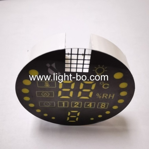Customized Round Shape Ultra White/Ultra Red 7 Segment LED Display for Humidifier