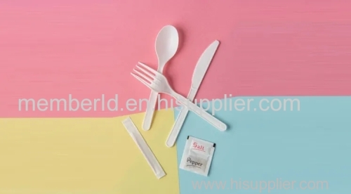 PLA Compostable Cutlery Fork Spoons Knife