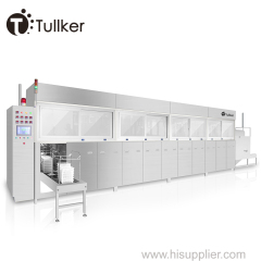 Ten Tanks Full Automatic Vacuum Washing Line PLC HMI Manipulator Transfer Arm Industrial Ultrasonic Cleaning Machine