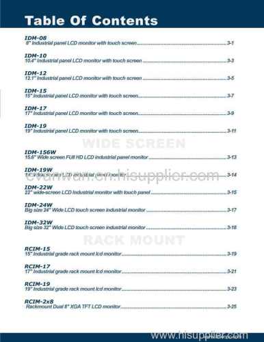 15 inch insutrial panel Touch Screen Monitor IDM-15