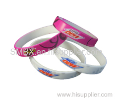 Bulk Buy Our Custom Made Logo White Silicone Rubber Bracelets for Sale