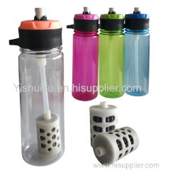 Remove viral portable plastic BPA-free sports water bottle filter